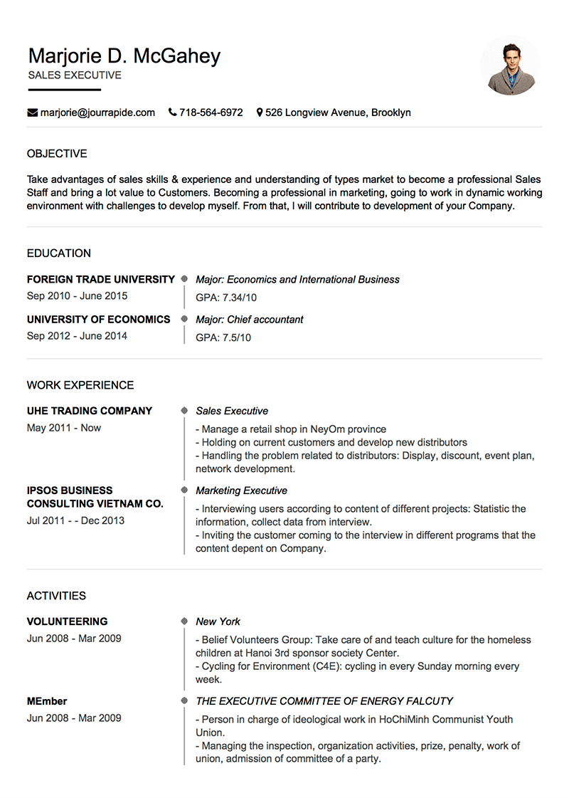 Sample CV Director