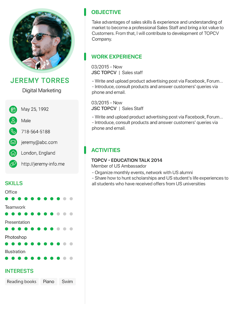 template-cv-Onepage Impressive 3