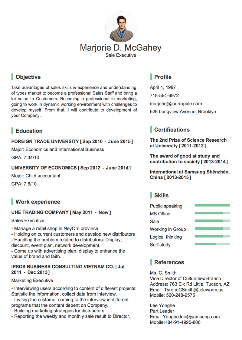 template-cv-Tiny Clean